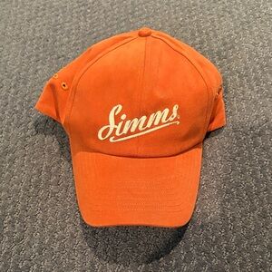 Simms Orange Men's Baseball-Style Swim Cap
